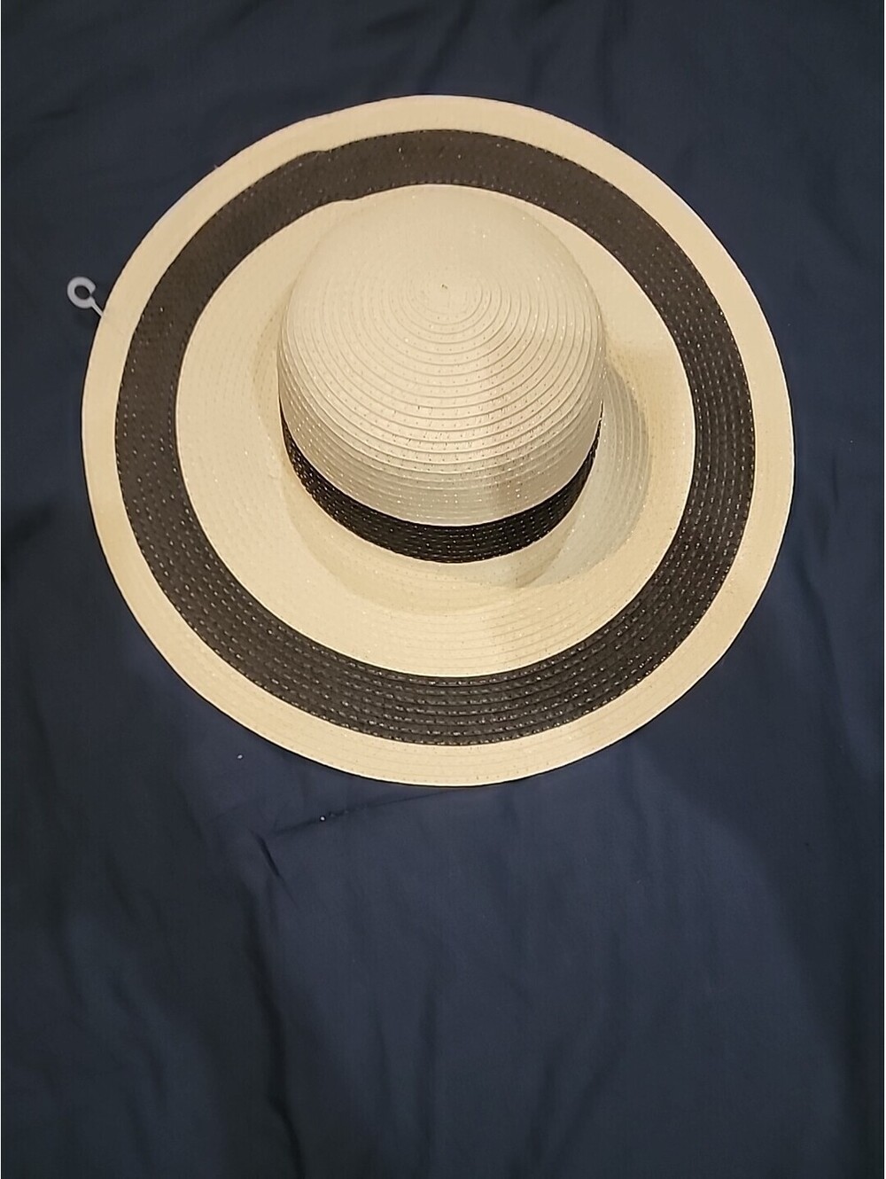 Striped Floppy Beach Hat Shade & Shore Adjustable Size Sun Protection Women's